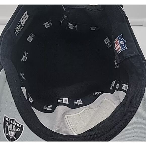 Womens Las Vegas Raiders Adjustable Military Cadet Hat Cap Black shield patch - Picture 4 of 5